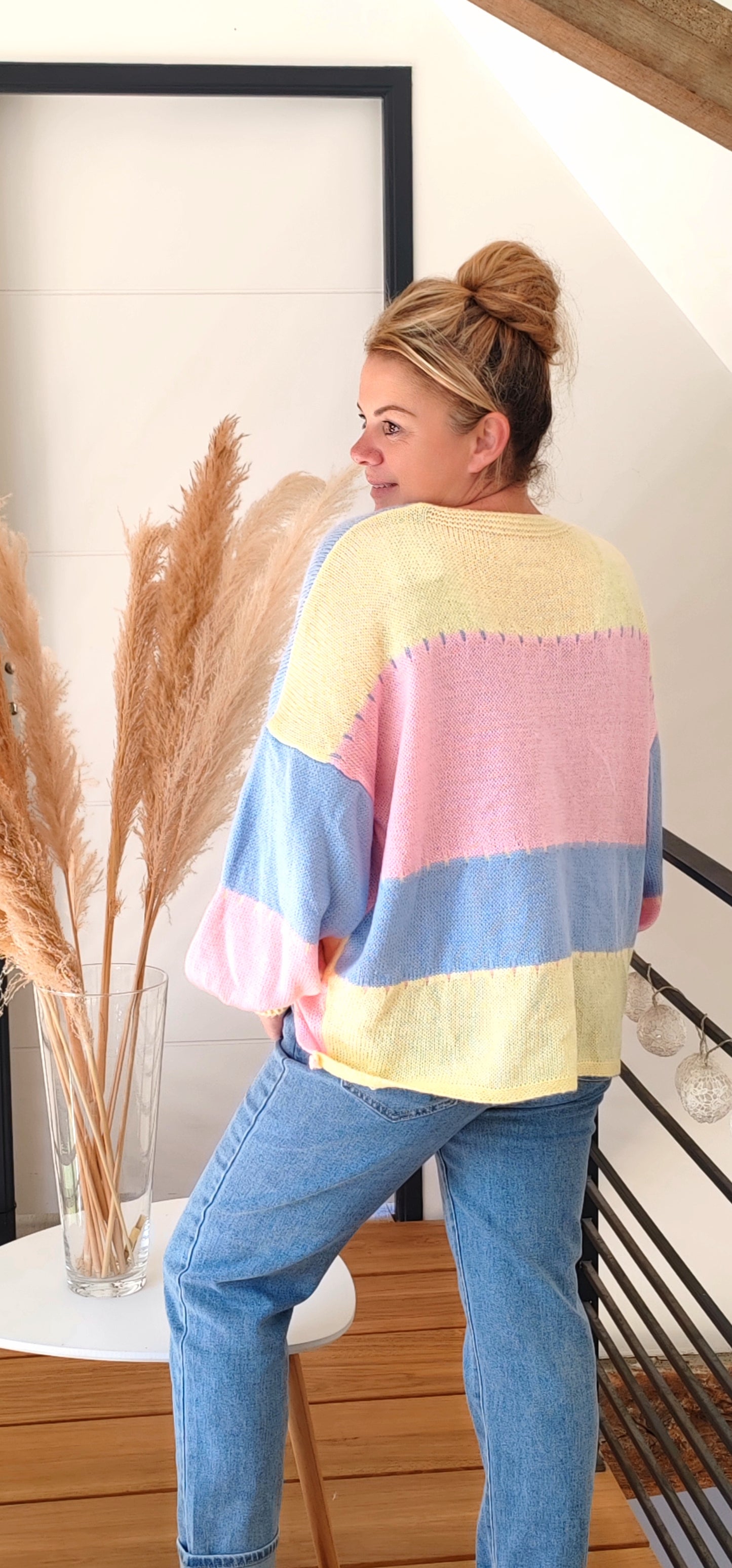 Gilet patchwork LORIE jaune