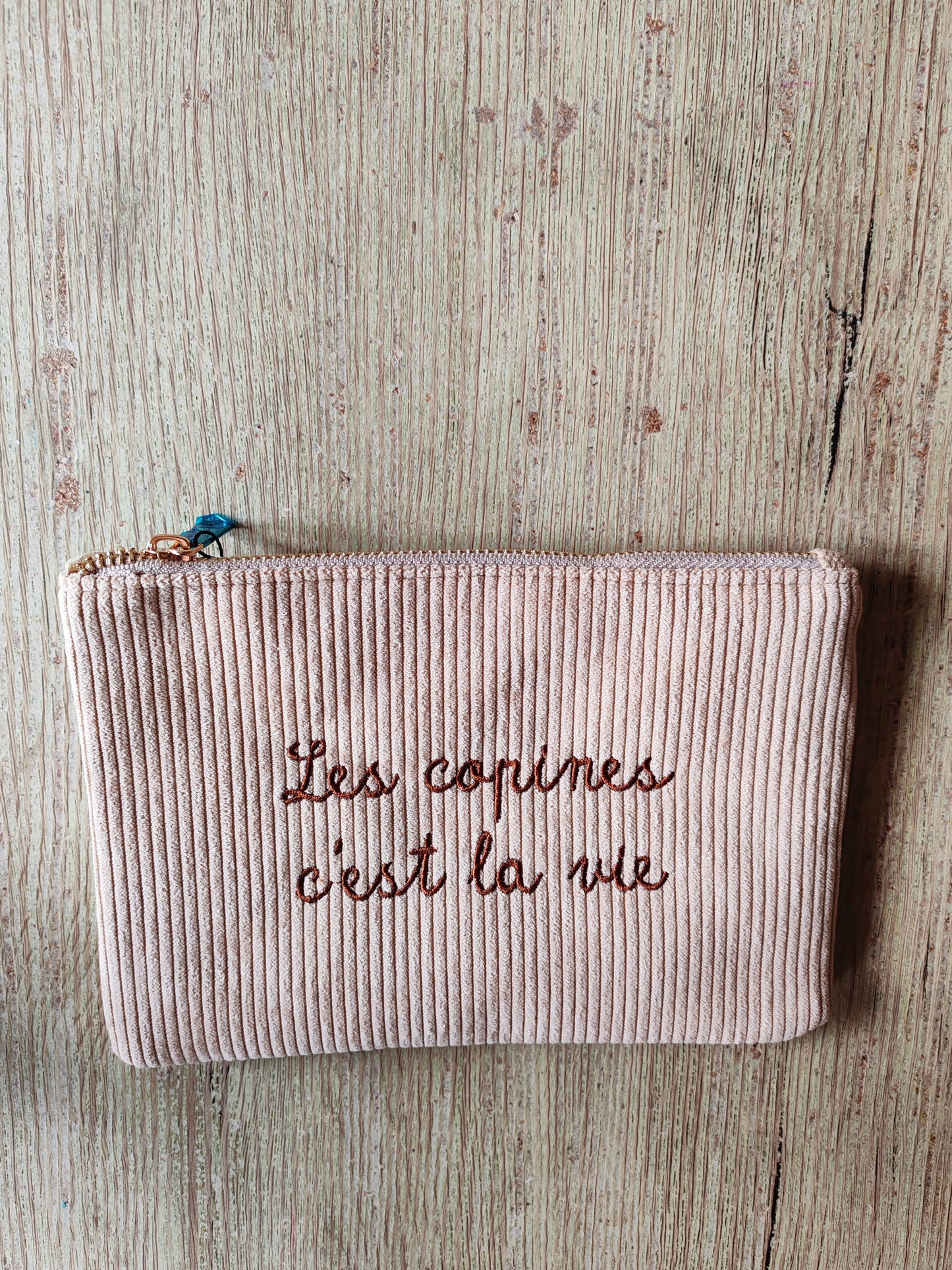 Pochette Côtelée beige