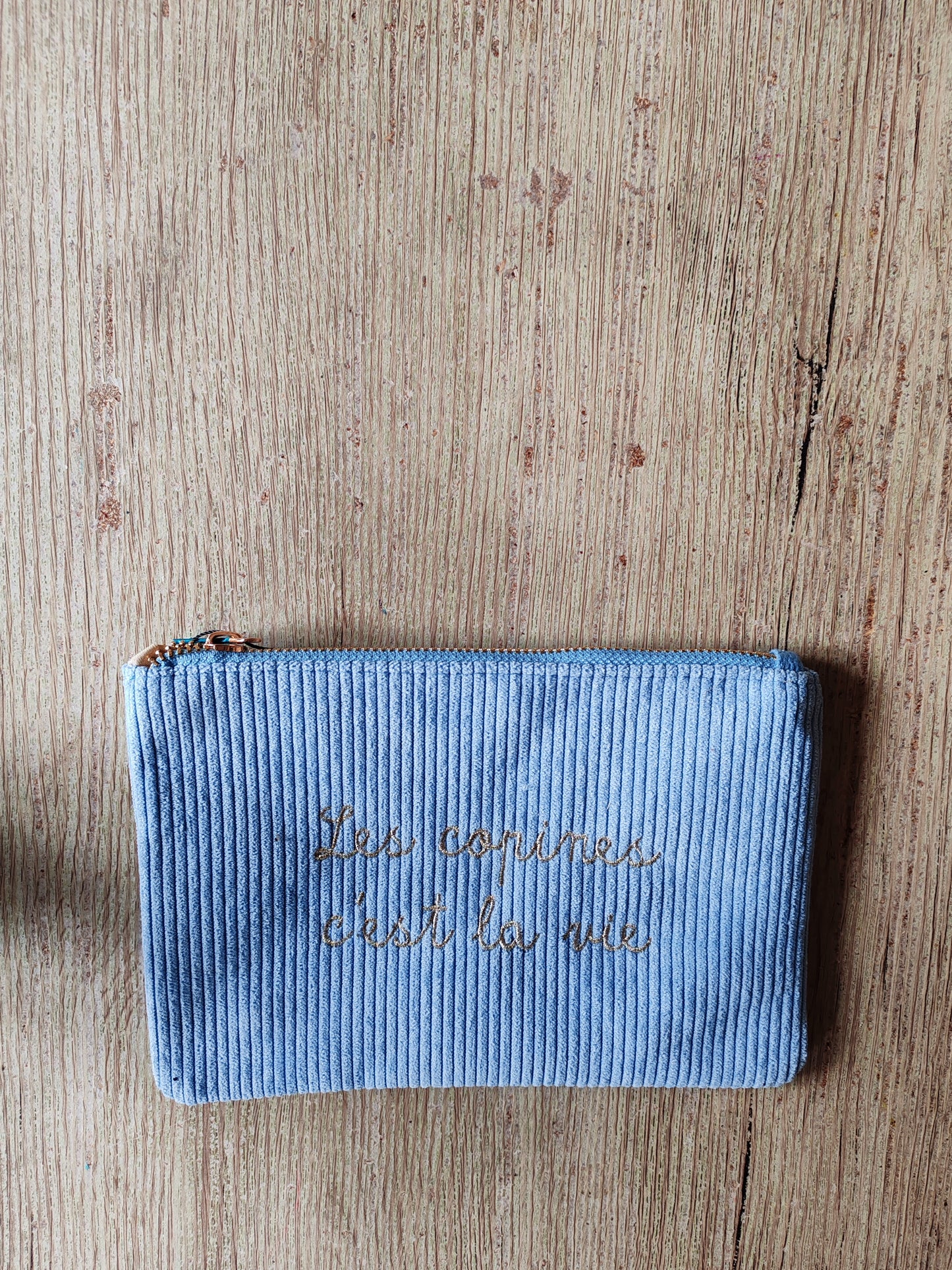 Pochette Côtelée bleu ciel