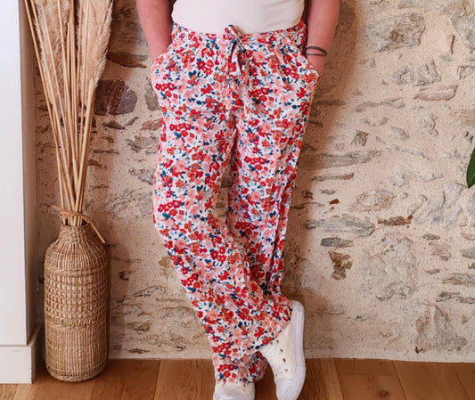 Pantalon fluide fleuri Ruben