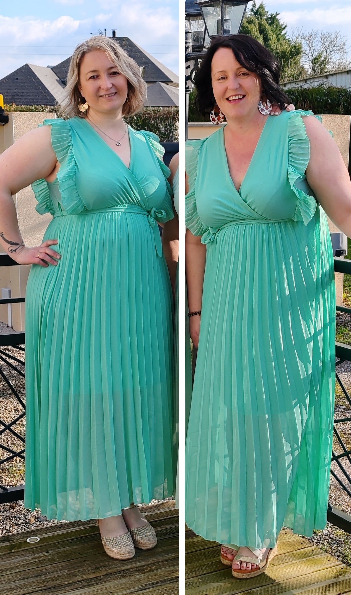 Robe Émilie vert d'eau