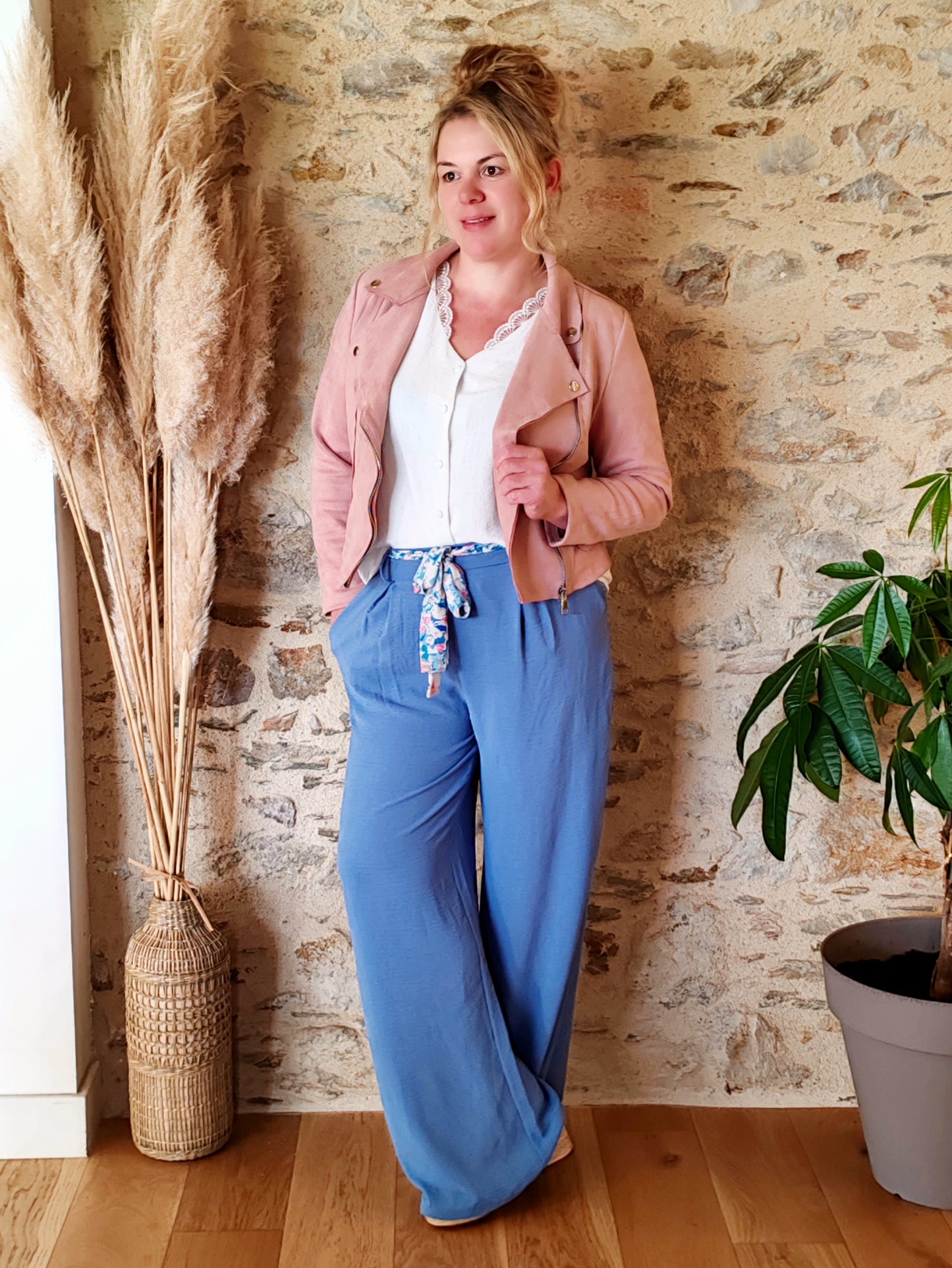 Pantalon fluide LOUIS bleu