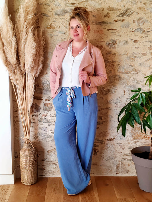 Pantalon fluide LOUIS bleu