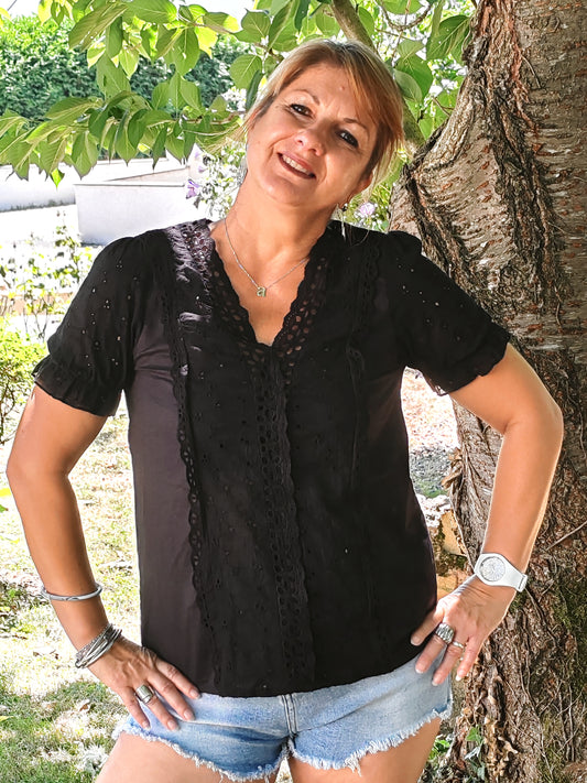 Top broderie Lenzo