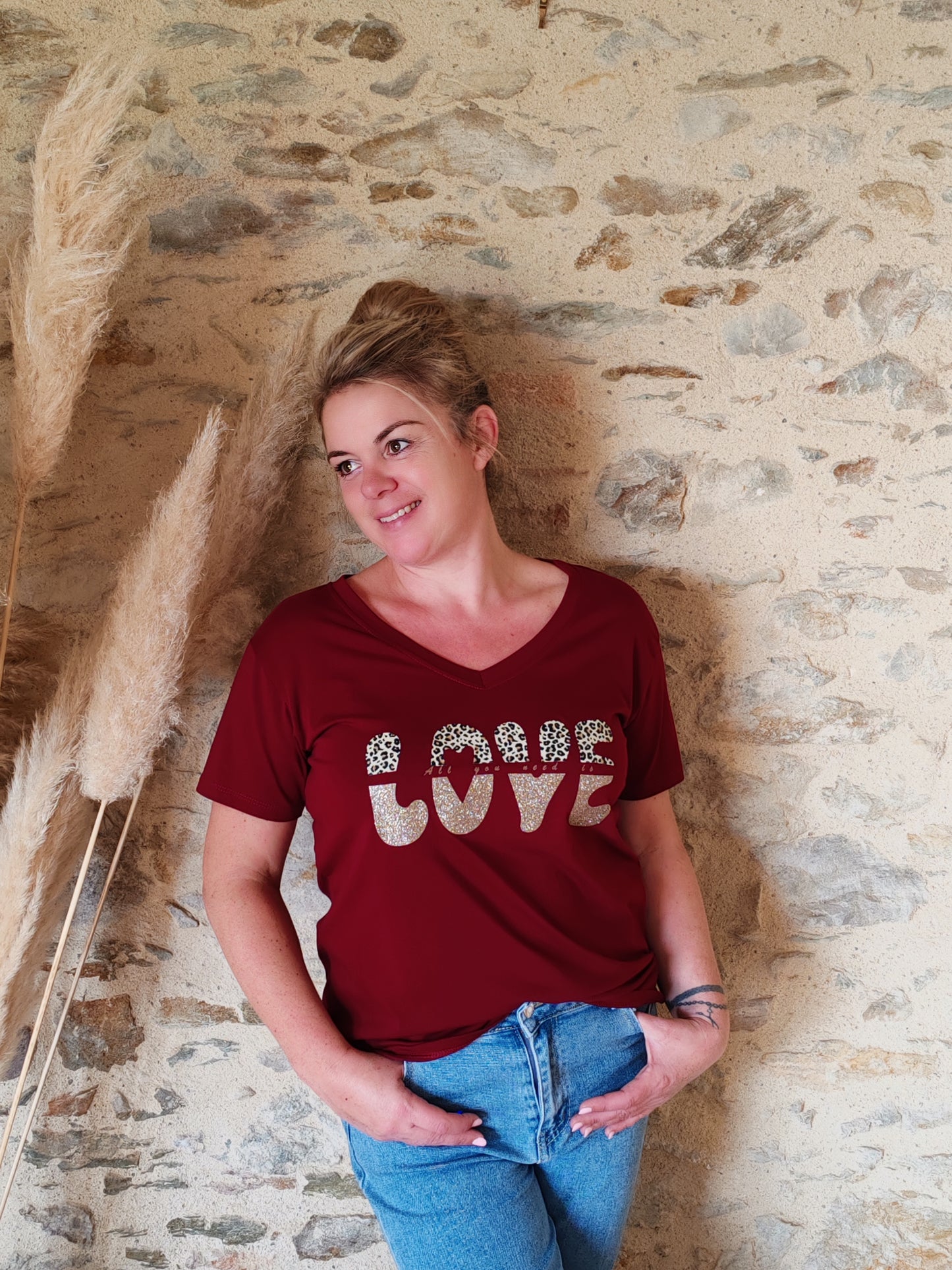 Tee shirt NOEMIE bordeau