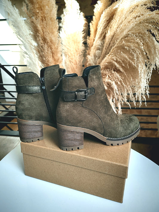 Bottines Camilia  kaki