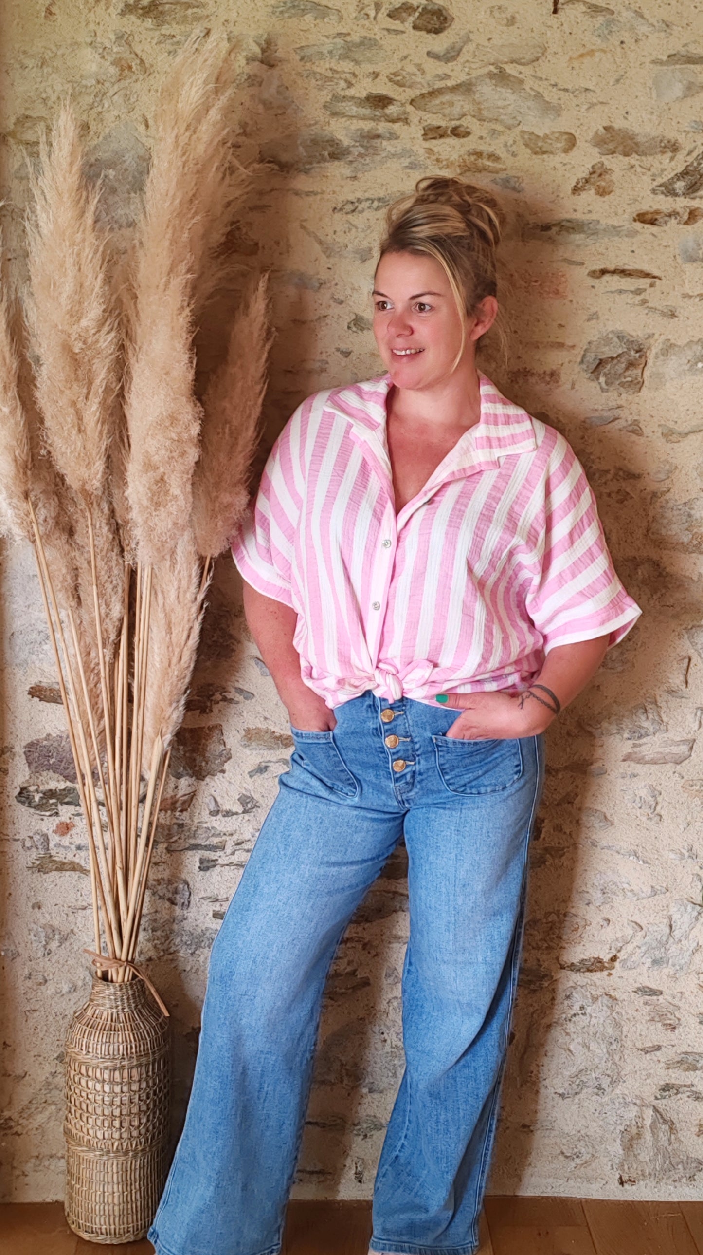 Chemise AMEL rose