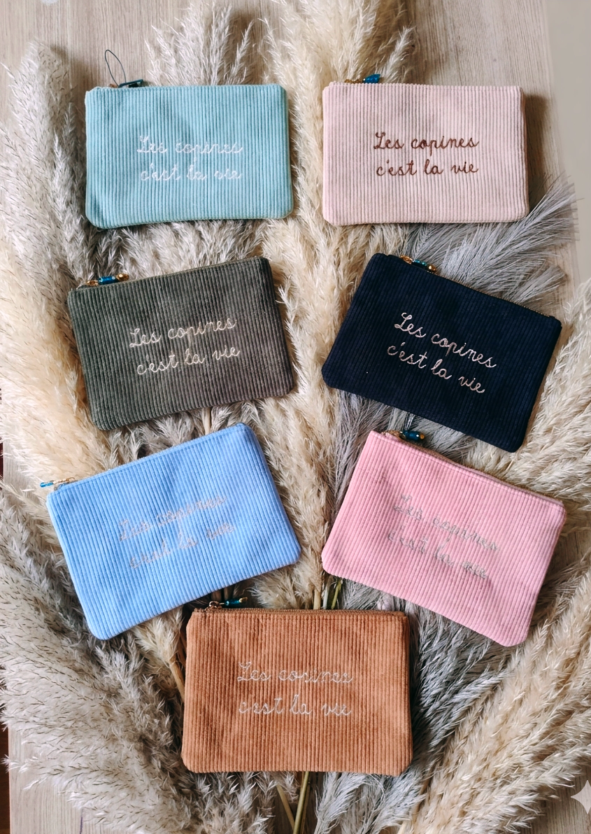 Pochette Côtelée vert d'eau