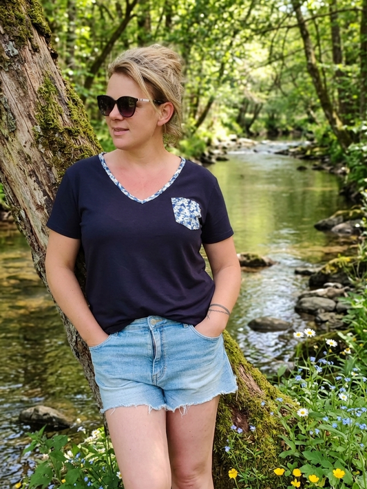 Tee-shirt droit ALIA marine